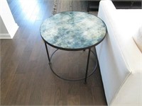 METAL FRAME ROUND SIDE TABLE
