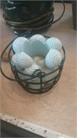 Golf ball themed votive candle holder