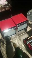 Pair of red Diner napkin holders