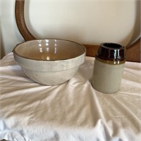 Antique Bowl & Canning Jar