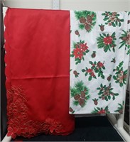 2 Christmas tablecloths