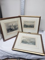 3 13x11 framed prints