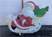 Vintage Santa on Sleigh Blow Mold