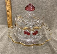 Northwoods Cherry and Cable Butter Dish