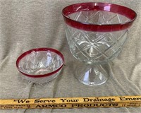 Glass Trifle and Bowl