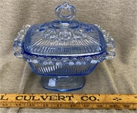 EAPG Blue Lattice Candy Compote