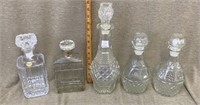 Lot of Small Liqour Decanters