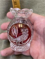 Hofbauer W. German Ruby Red Glass Vase