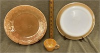 Fire King Peach Luster Dishes