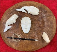 Fabulous hand carved ivory display piece by Carson