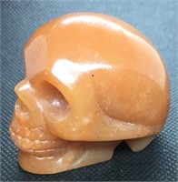 2" Butter Quartz Hand Carved Skull