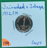 1972 FM, Trinada and Tobago 1C, Proof