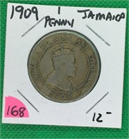 1909 Jamaica Penny