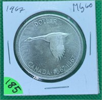 1967 Canada Goose 1$, Silver, MS60