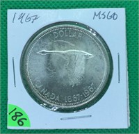 1967 Canada Goose 1$, Silver, MS60