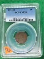 1914-D 1C PCGS VF20