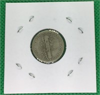 1944-D Mercury Dime, VF, WWII Silver