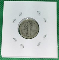 1942-P Mercury Dime, F, WWII Silver