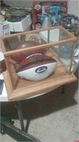 St Louis Rams Super Bowl football in glass