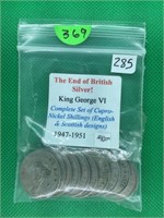 Complete Set Cupro-Nickel Shillings