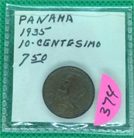 1935 Panama 10 Centesimo