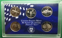 1999 US Mint State Quarters Proof Set