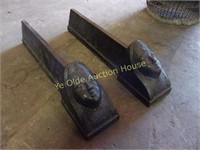 Fantastic Figural Cast Iron Andirons