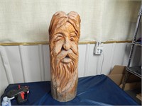 Chainswa Carved Northwind figure 31" tall