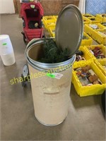 Christmas tree in barrel