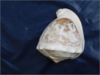 Antique Grand Tour Cameo Carved Conch Shell