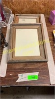 2 barnboard picture frames