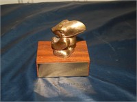 Vintage Brass George Knotts Jayhawk award