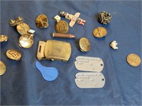 WWII Dog Tags, Buttons, Pins and MORE !!!