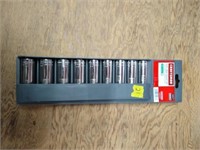 Craftsman 9-pc Deep 1/2" Socket Set Metric