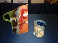 Studio Pottery Pitcher & Vase