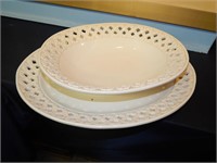 Williams Sanoma Platter and bowl reticulated
