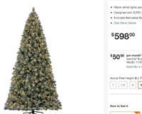 12 ft. Sparkling Pine Pre-Lit Artificial Tree