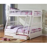 Jason Twin Over Full Wood Bunk Bed, White