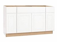 Sink Base Kitchen Cabinet in Satin White