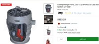 1/2 HP Pro370 Cast Iron Sewage Pump System