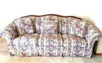 86" Broyhill Floral Sofa with (2) Pillows