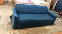 blue couch hide a bed