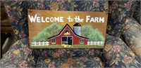 Welcome to the Farm sign hamdmade