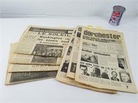 Journaux anciens dont Dorchester, 1971