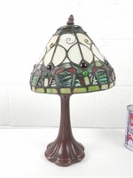 Lampe de table abat-jour style vitrail