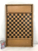 Planche de jeu de dames en bois 19"x29"