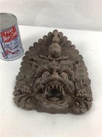Masque décoratif en bois Dragon asiatique