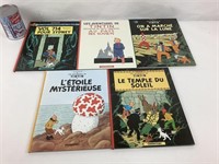5 bandes dessinées Tintin