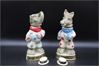 Jim Beam Donkey and Elephant Clown Bottles