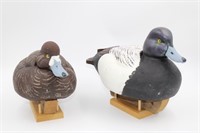 2 Hand Painted Duck Decoys